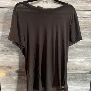 Torrid Black 2X Mesh Tee